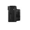 Fujifilm X100VI schwarz Kamera Fujifilm X100VI schwarze Kamera seitlich Ansicht.